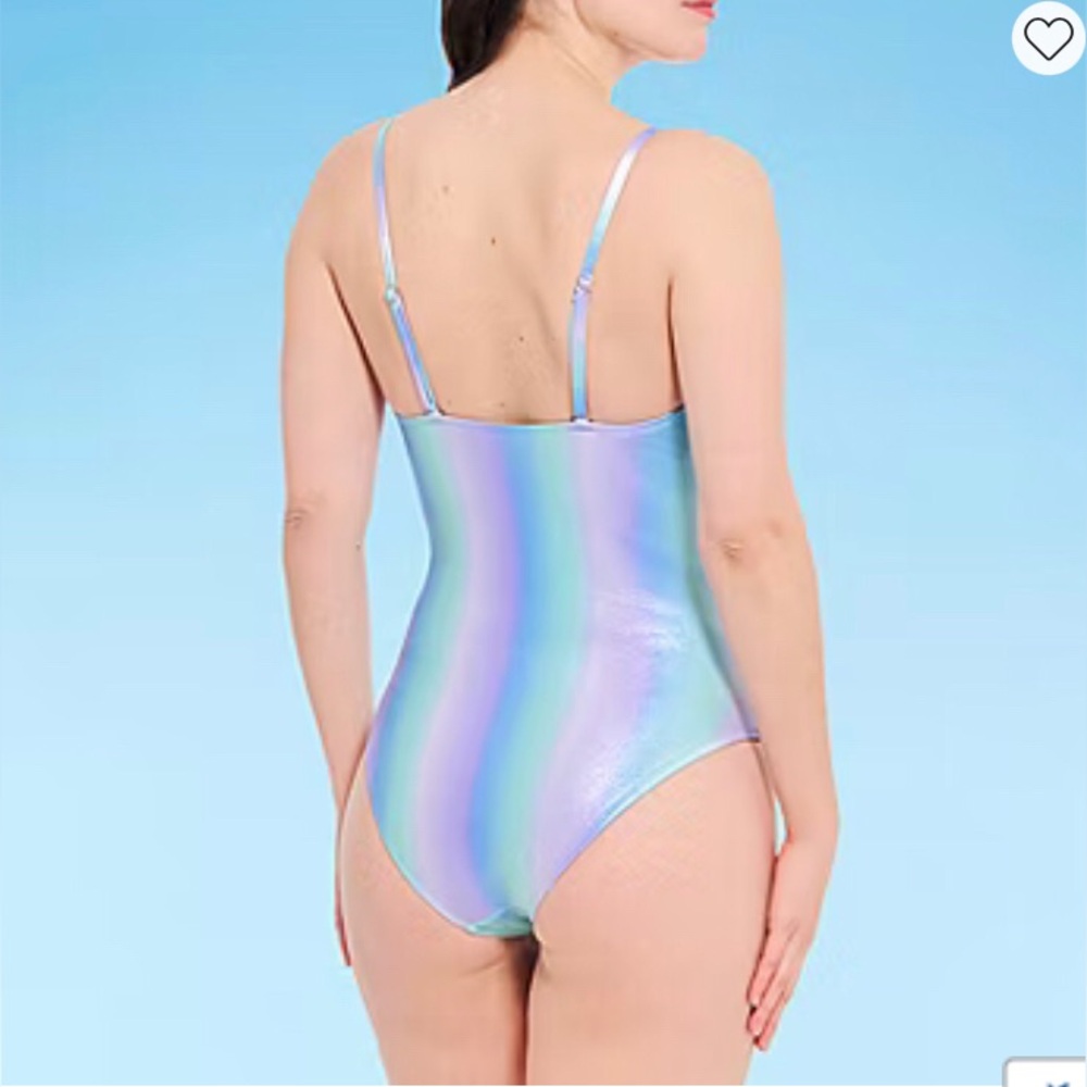 Decree Shimmering Blue and Purple Swimsuit - Picture 7 of 7